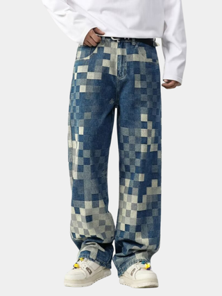 Pixelor – Jean en Denim Effet Pixel pour Homme