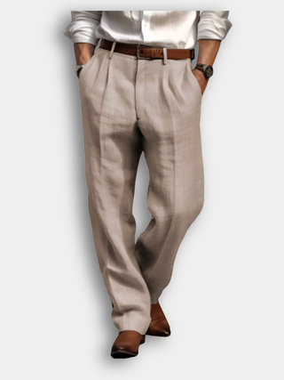 Linégio – Pantalon Plissé en Lin pour Homme