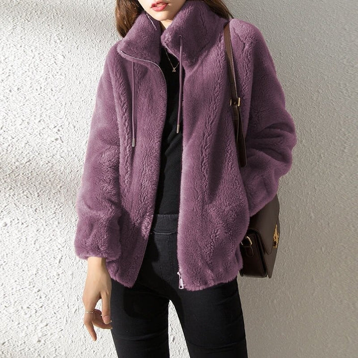 Quiltéa – Veste Polaire Double Face Matelassée à Col Montant