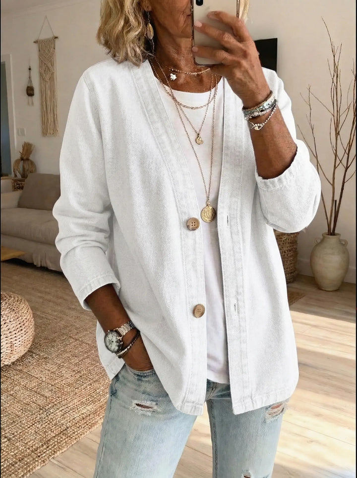 Denivelle – Veste Cardigan Femme Denim Décontracté Boutonné Style Moderne