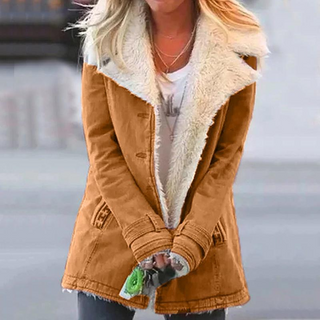 Fourélise – Veste d’Hiver Femme Doublée Fausse Fourrure Élégante et Chaude