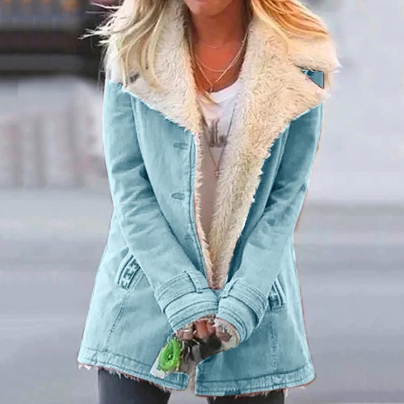 Fourélise – Veste d’Hiver Femme Doublée Fausse Fourrure Élégante et Chaude
