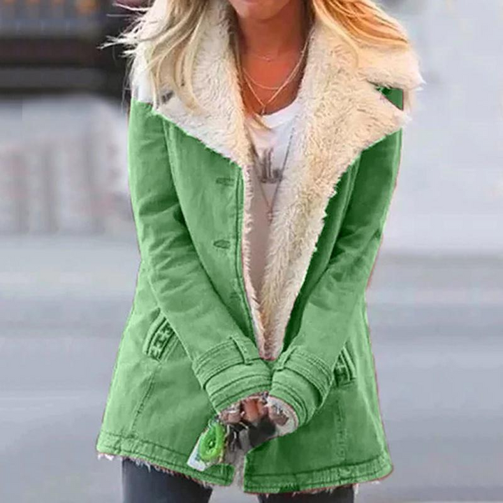 Fourélise – Veste d’Hiver Femme Doublée Fausse Fourrure Élégante et Chaude