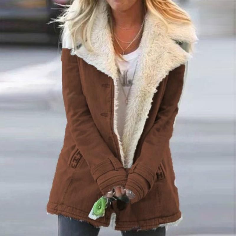 Fourélise – Veste d’Hiver Femme Doublée Fausse Fourrure Élégante et Chaude