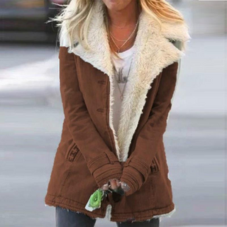 Fourélise – Veste d’Hiver Femme Doublée Fausse Fourrure Élégante et Chaude