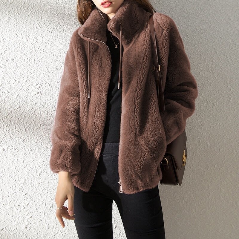 Quiltéa – Veste Polaire Double Face Matelassée à Col Montant