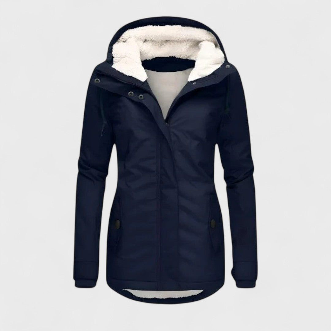 Aquélia – Veste Imperméable Femme à Capuche Chaude et Résistante