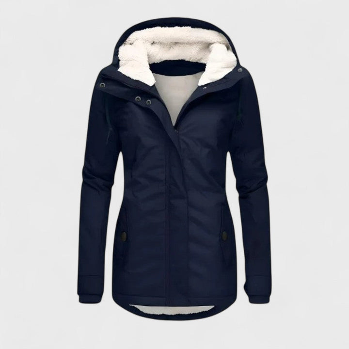 Aquélia – Veste Imperméable Femme à Capuche Chaude et Résistante