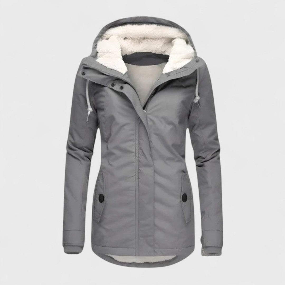 Aquélia – Veste Imperméable Femme à Capuche Chaude et Résistante