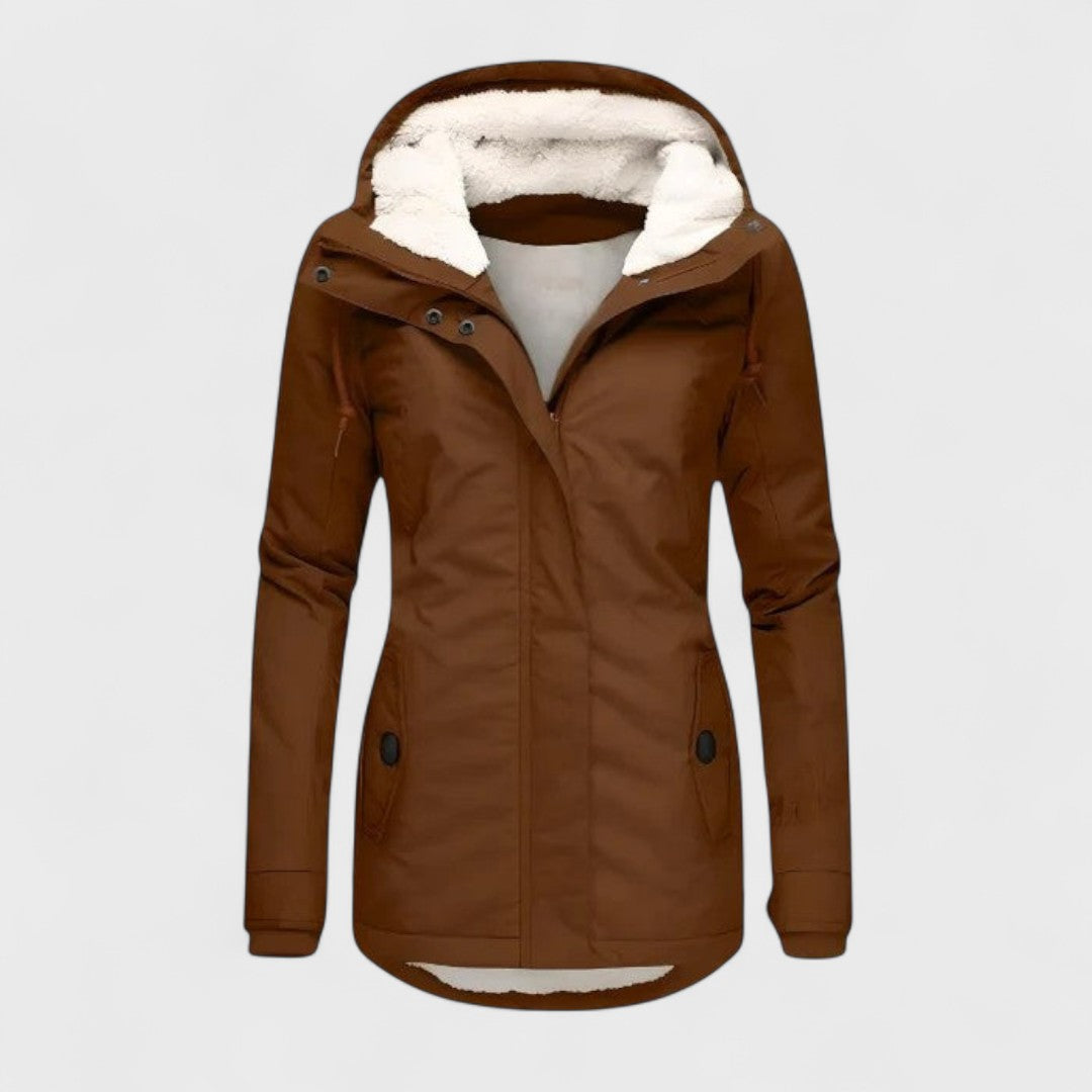 Aquélia – Veste Imperméable Femme à Capuche Chaude et Résistante
