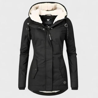 Aquélia – Veste Imperméable Femme à Capuche Chaude et Résistante