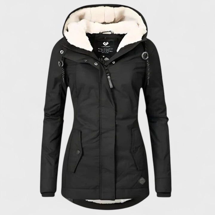 Aquélia – Veste Imperméable Femme à Capuche Chaude et Résistante