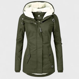 Aquélia – Veste Imperméable Femme à Capuche Chaude et Résistante