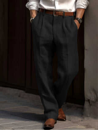 Linégio – Pantalon Plissé en Lin pour Homme