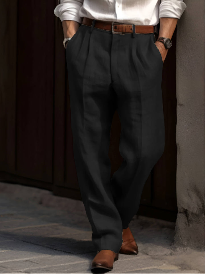 Linégio – Pantalon Plissé en Lin pour Homme