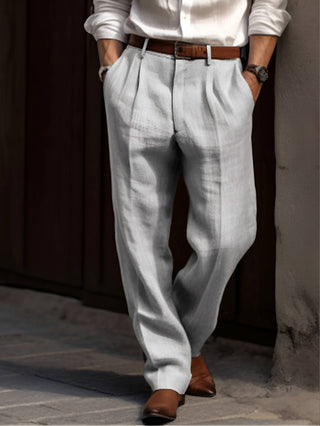 Linégio – Pantalon Plissé en Lin pour Homme