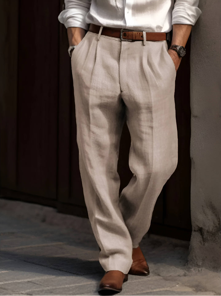 Linégio – Pantalon Plissé en Lin pour Homme