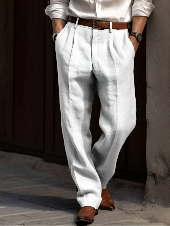 Linégio – Pantalon Plissé en Lin pour Homme