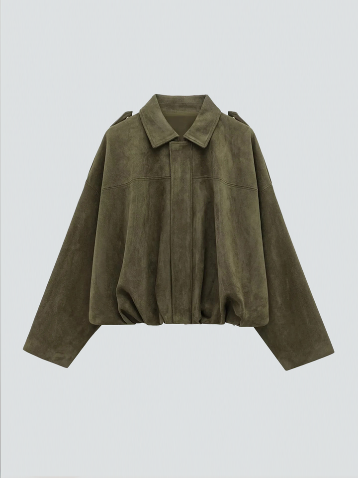 Vaudoré – Veste Femme Oversize Effet Suédé