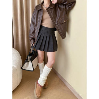 Valoria – Veste Effet Cuir Femme Style Vintage
